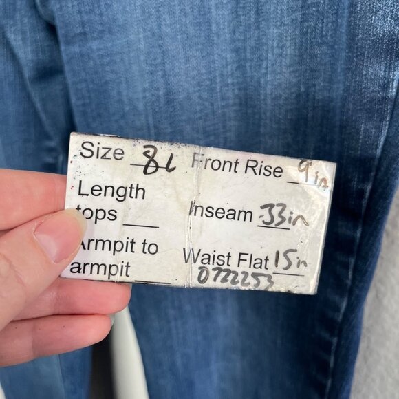 Maurices Womens Bootcut Midrise Dark Wash Blue Denim Jeans Size 8L - Picture 12 of 12